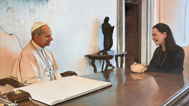 El Papa León XIV recibe a María Corina Machado tras recibir el Nobel