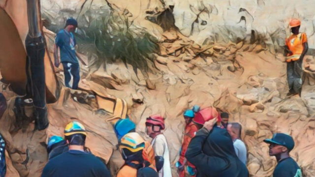 Defensa Civil recupera cuerpo de operador tras derrumbe en mina de Nigua