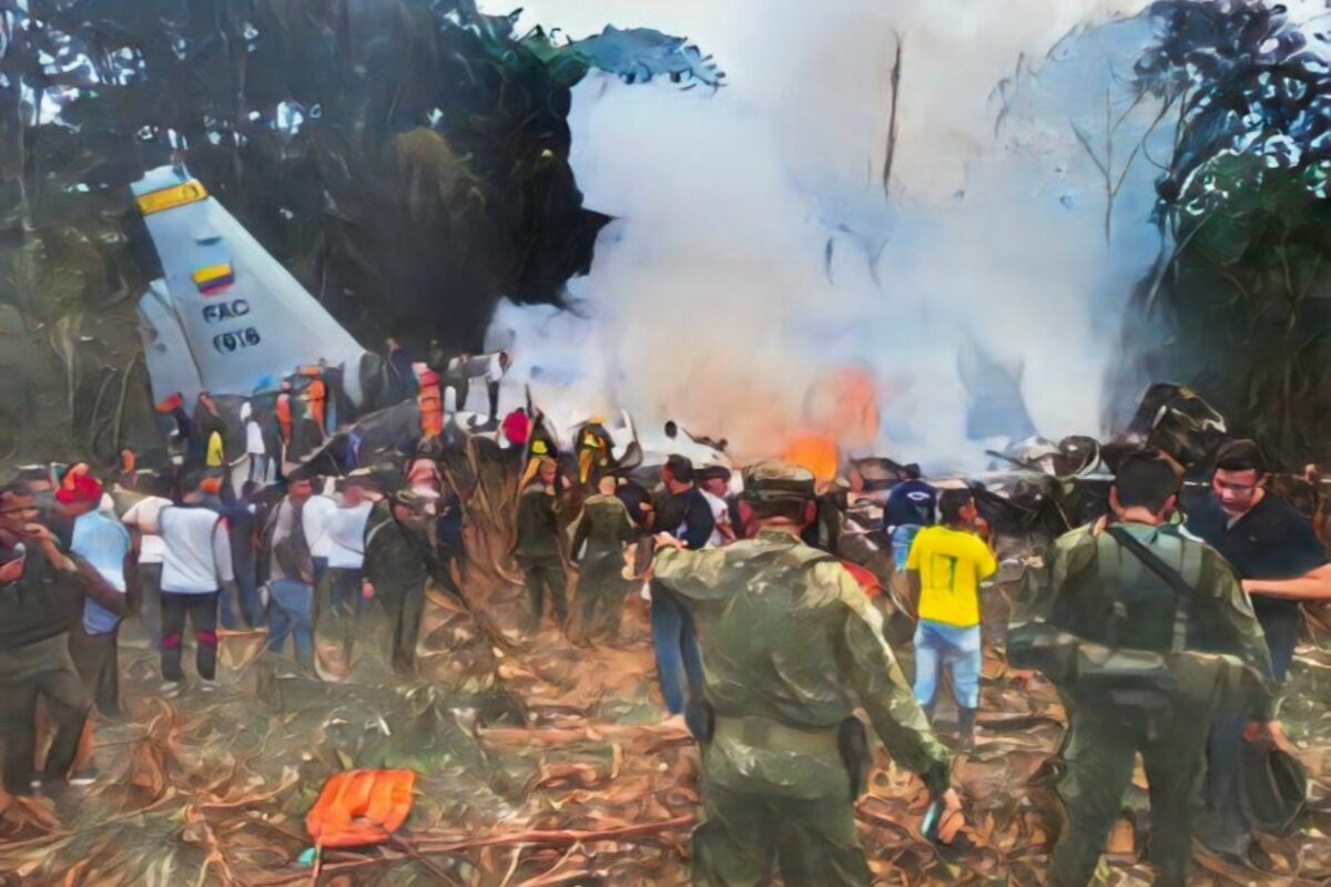 66 muertos tras estrellarse un avión Hércules en la Amazonía