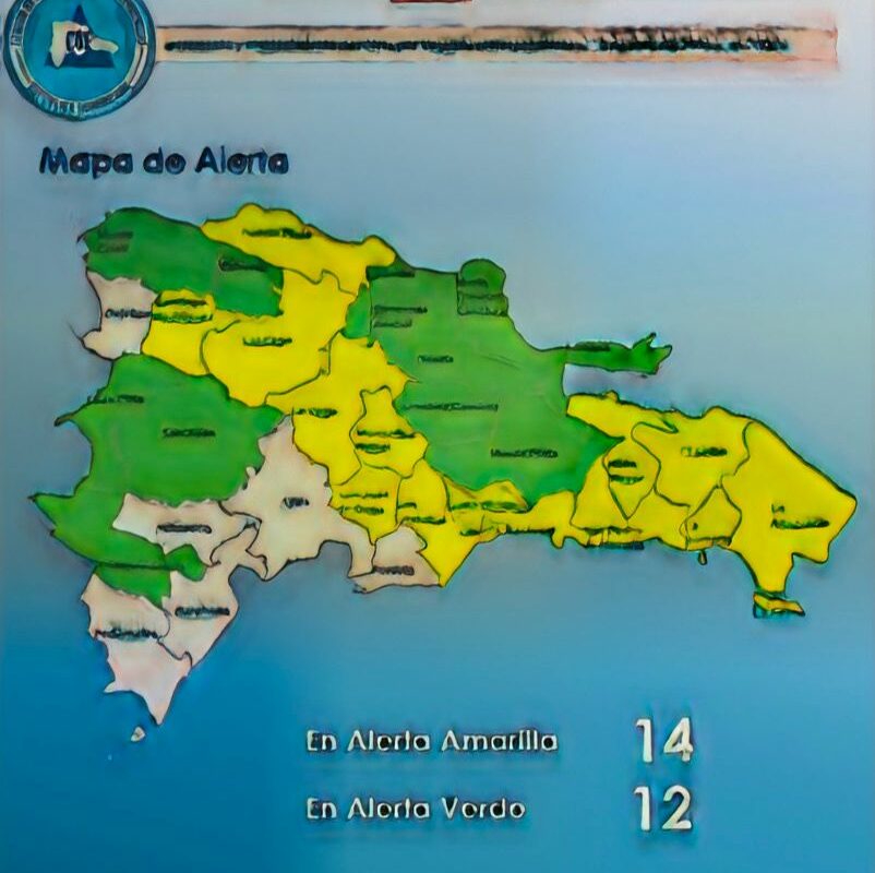 El COE eleva a 14 las provincias en Amarilla por lluvias intensas