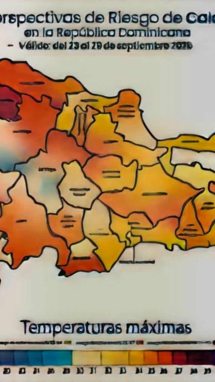 El calor extremo persiste en República Dominicana a finales de septiembre con sensaciones térmicas de casi 40 grados