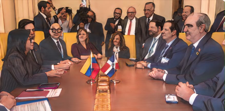 Abinader y Delcy Rodríguez abordan cooperación energética, reapertura consular y turismo durante reunión bilateral en Roma